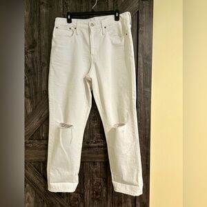 JCrew Slouchy Boyfriend White women’s  Jeans size 30.